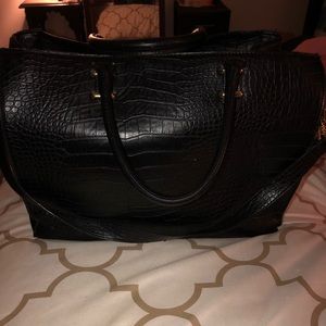 Faux croc leather bag